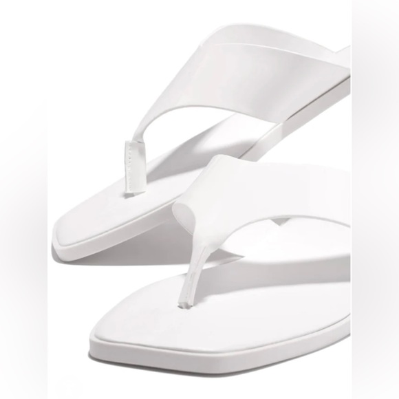 White Thong Slip On Sandal - Picture 4 of 6